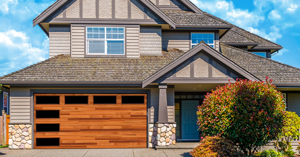garage door wood grain